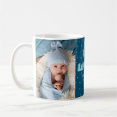 Happy Hanukkah Fun Typografie Ster van David Name Koffiemok (Links)