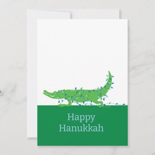 Happy Hanukkah Gator Feestdagenkaart (Voorkant)