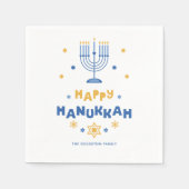 "Happy Hanukkah" gepersonaliseerd Servet (Voorkant)