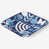 Happy Hanukkah - Gepersonaliseerde Modern Menorah  Papieren Bordje (Gebogen)