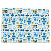 Happy Hanukkah Gift Bag Groot Cadeauzakje (Achterkant)