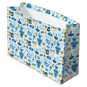 Happy Hanukkah Gift Bag Groot Cadeauzakje (Achterkant Gekanteld)