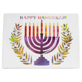 Happy Hanukkah Gift Bags Groot Cadeauzakje (Voorkant)