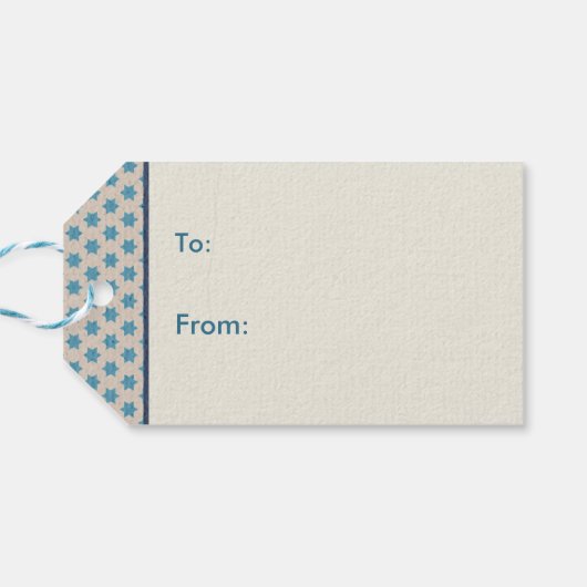 Happy Hanukkah Gift Label Cadeaulabel (Achterkant Horizontaal)