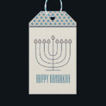 Happy Hanukkah Gift Label Cadeaulabel<br><div class="desc">Happy Hanukkah Gift Label - Een prachtig cadeautje label in een digitale stijl van scrapbook. Kleur van grijs,  crème en tinten blauw,  met sterren,  die het joodse festival van Hanukkah vieren.</div>