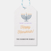 Happy Hanukkah Gift Label - pas de naam aan Cadeaulabel (Voorkant)