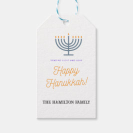 Happy Hanukkah Gift Label - pas de naam aan Cadeaulabel