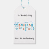 Happy Hanukkah Gift Label - pas de naam aan Cadeaulabel (Voorkant)