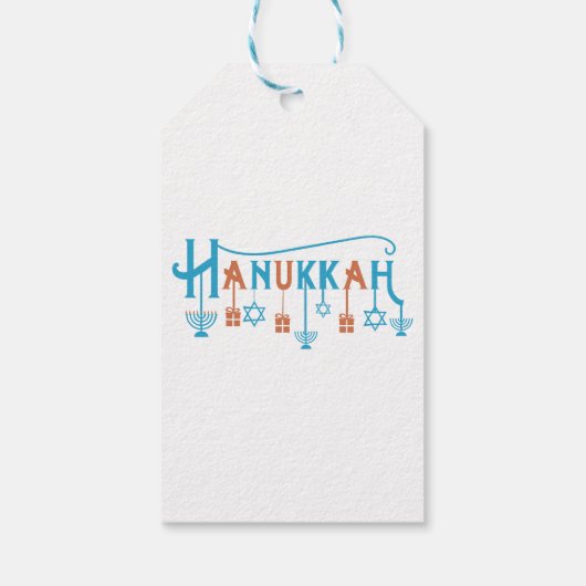 Happy Hanukkah Gift Label - pas de naam aan Cadeaulabel (Achterkant)