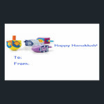 Happy Hanukkah Gift Label Stickers<br><div class="desc">Maak het snel en gemakkelijk deze Hanukkah met deze gelukkige stickers om je gewikkelde cadeautjes te eindigen en te identificeren met flair! Happy Latkes,  iedereen!</div>