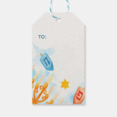 Happy Hanukkah Gift Labels Menorah Cadeaulabel (Achterkant)
