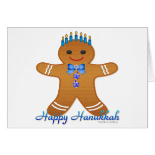 Happy Hanukkah GingerbrooMan Menorah