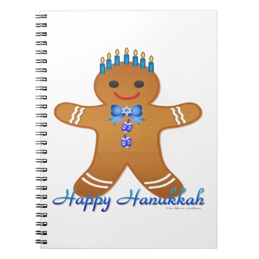 Happy Hanukkah GingerbrooMan Menorah Notitieboek (Voorkant)