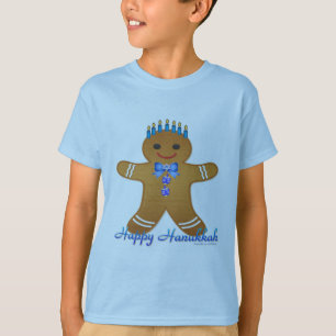 Happy Hanukkah GingerbrooMan Menorah T-shirt