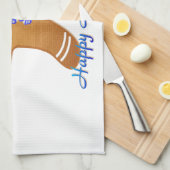 Happy Hanukkah GingerbrooMan Menorah Theedoek (Quarter Fold)