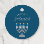 Happy Hanukkah Glitter Bedankjes Labels (Voorkant)