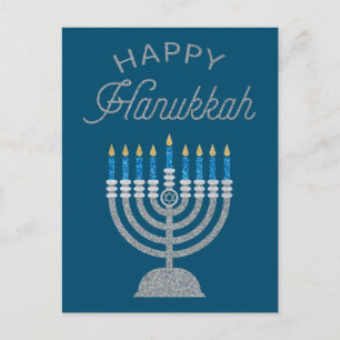 Happy Hanukkah Glitter Briefkaart