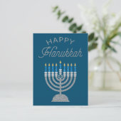 Happy Hanukkah Glitter Briefkaart (Staand voorkant)