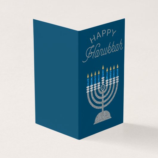 Happy Hanukkah Glitter Cards 25 Pack Kaart (Buitenkant)