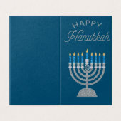 Happy Hanukkah Glitter Cards 25 Pack Kaart (Buitenkant ongevouwen)