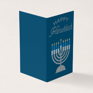 Happy Hanukkah Glitter Cards 25 Pack Kaart