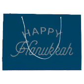 Happy Hanukkah Glitter Groot Cadeauzakje (Achterkant)