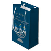 Happy Hanukkah Glitter Klein Cadeauzakje (Achterkant Gekanteld)