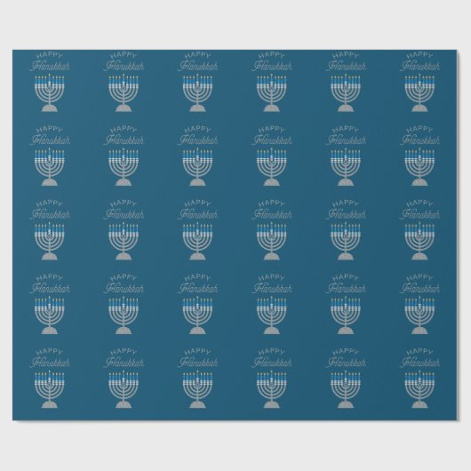 Happy Hanukkah Glitter Wrapping Paper Cadeaupapier (Vlak)