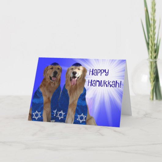 Happy Hanukkah Glow Feestdagen Kaart (Voorkant)