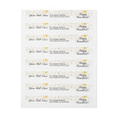 Happy Hanukkah Gold Confetti Bokeh Lights Patroon (Vel)