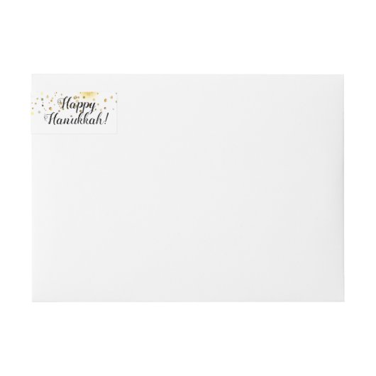 Happy Hanukkah Gold Confetti Bokeh Lights Patroon (Voorkant)