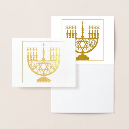 HAPPY HANUKKAH Gold Foil Card Folie Kaarten (Display)