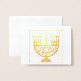 HAPPY HANUKKAH Gold Foil Card Folie Kaarten
