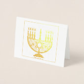 HAPPY HANUKKAH Gold Foil Card Folie Kaarten (Voorkant)