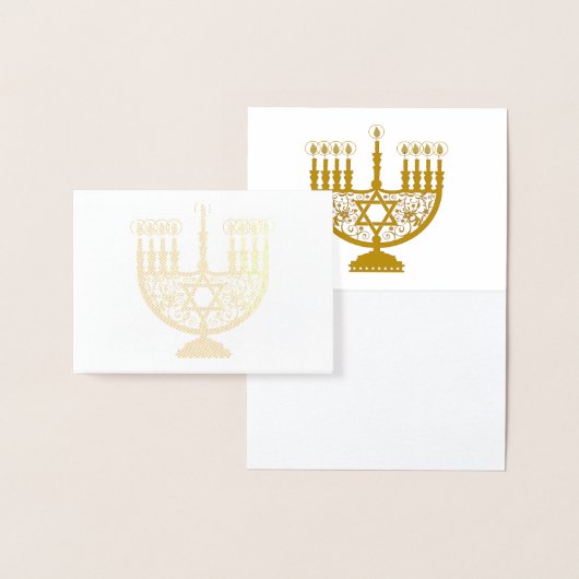 HAPPY HANUKKAH Gold Foil Card Folie Kaarten (Display)
