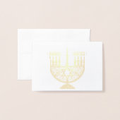 HAPPY HANUKKAH Gold Foil Card Folie Kaarten (Voorkant met envelop)