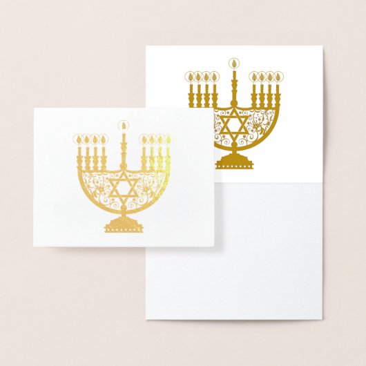 HAPPY HANUKKAH Gold Foil Card Folie Kaarten (Display)