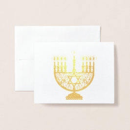 HAPPY HANUKKAH Gold Foil Card Folie Kaarten
