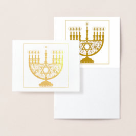 HAPPY HANUKKAH Gold Foil Card Folie Kaarten