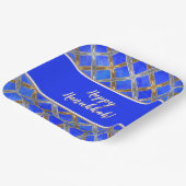 Happy Hanukkah Gold, Silver en White Laced Papieren Bordje (Gebogen)