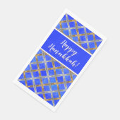 Happy Hanukkah Gold, Silver en White Laced Servet (Hoek)