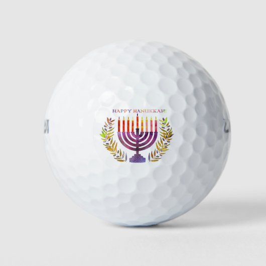 Happy Hanukkah Golf Balls Golfballen (Voorkant)