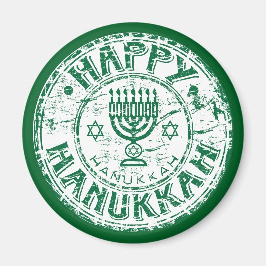 Happy Hanukkah Green Magneet (Voorkant)