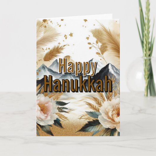 Happy Hanukkah Greeting Card - Modern Simple Cute Kaart (Voorkant)