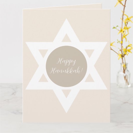 Happy Hanukkah-groetings Kaart (Gele Bloem)