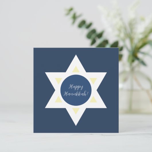 Happy Hanukkah-groetings Kaart (Staand voorkant)