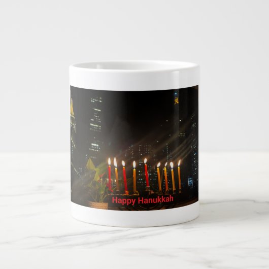 Happy Hanukkah Grote Koffiekop (Voorkant)