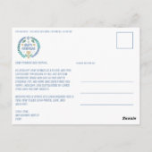 Happy Hanukkah Hand-Drawn CUSTOM 3 FOTO Vakantie Briefkaart (Achterkant)