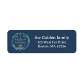 HAPPY HANUKKAH Hand-Drawn Vakantie retouradres Etiket (Voorkant)