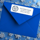 HAPPY HANUKKAH Hand-Drawn Vakantie retouradres Etiket